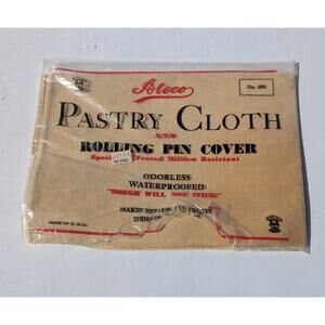 Ateco Pastry Cloth & Rolling Pin Cover Set #690 Mildew Resistant New Sealed USA